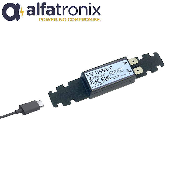 Alfatronix Plug In DC/DC Converter, USB-C Charger (PV-USB2-C)